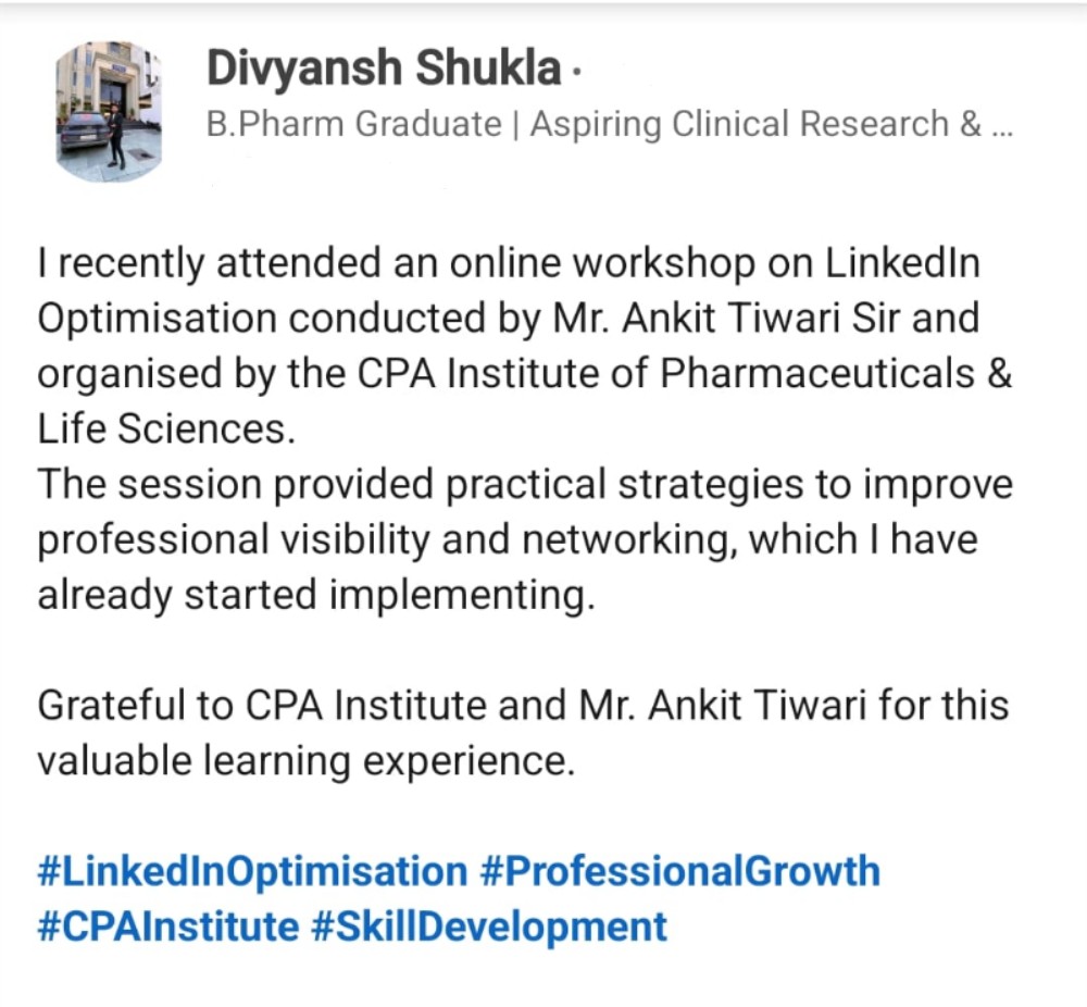 CPA Institute || LinkedIn Optimization Workshop
